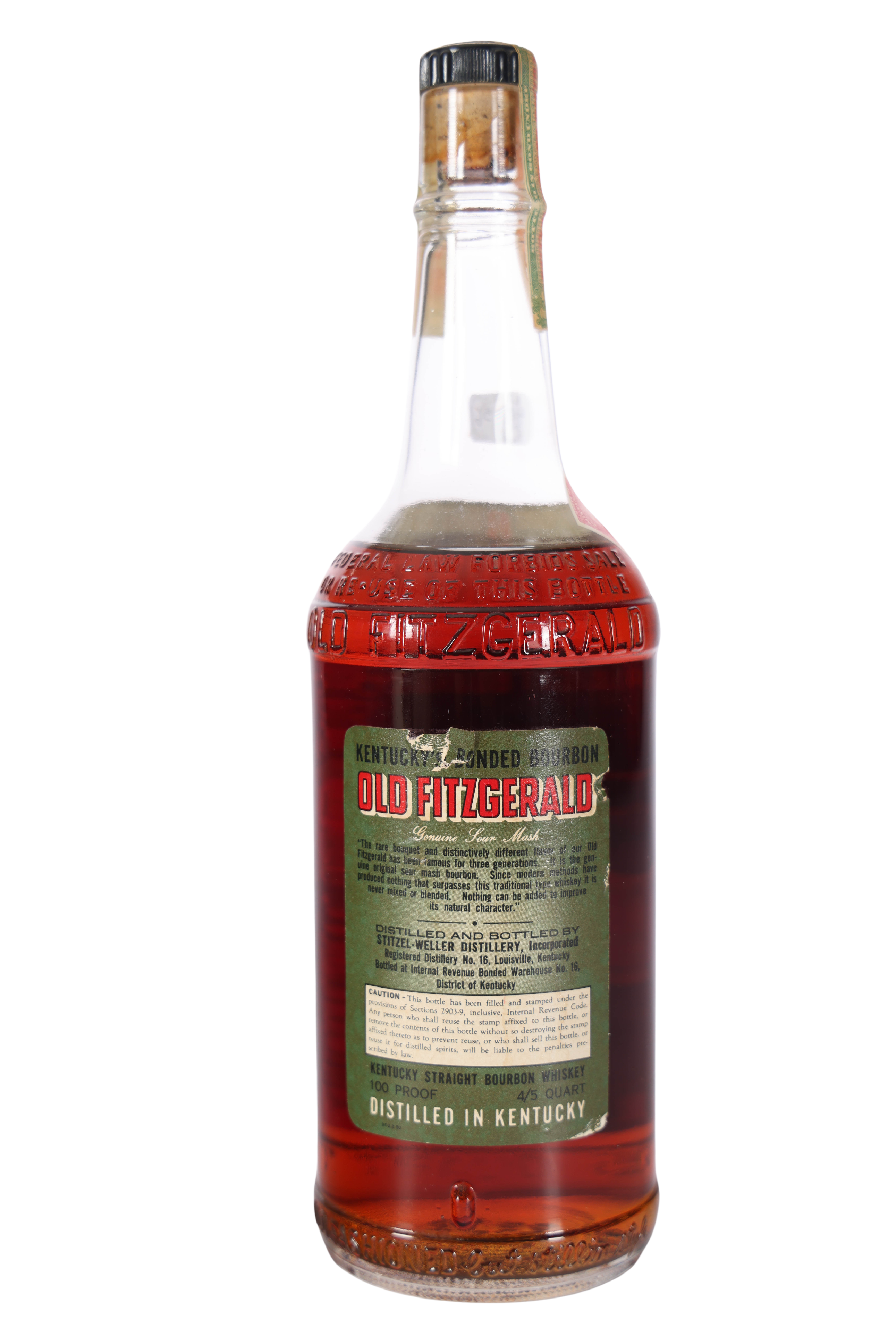 Old Fitzgerald Bottled In Bond 6 Year 1949-1955 Vintage Whiskey